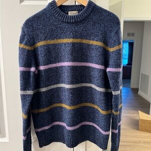 L.L. Bean Men's Navy Sweater with Stripes